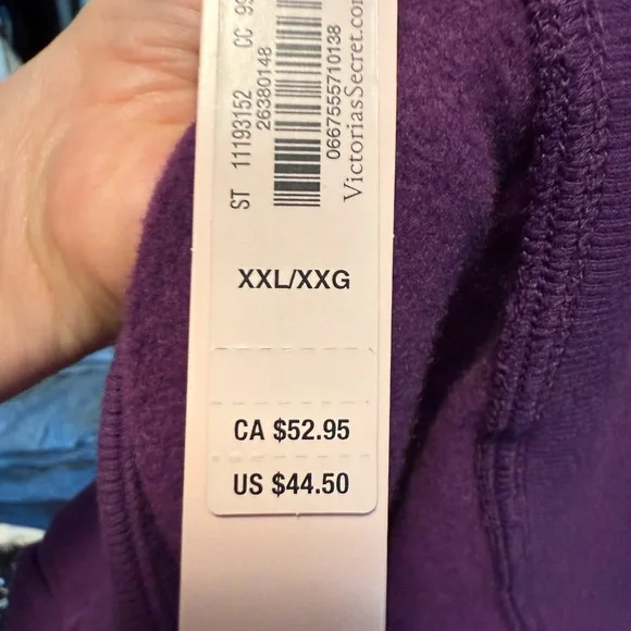 Victoria's Secret Women’s  Purple Sweatpants NWT size XXl - Picture 4 of 6